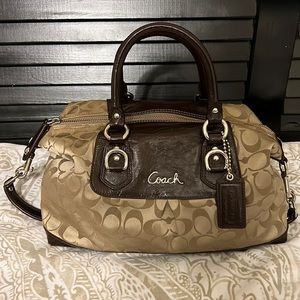 Coach Ashley Signature Satin Satchel F15443